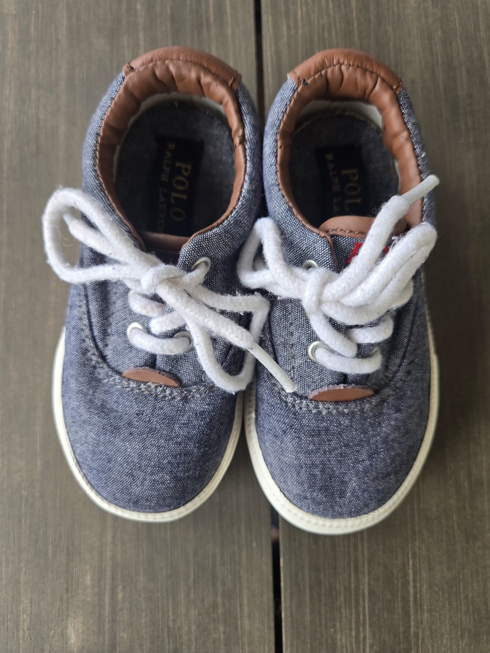Polo Ralph Lauren Toddler Boys Vaughn Canvas Sneakers Grey Size 6T